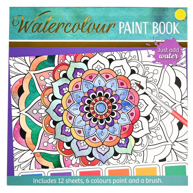 Waterverf kleurboek volwassenen mandala