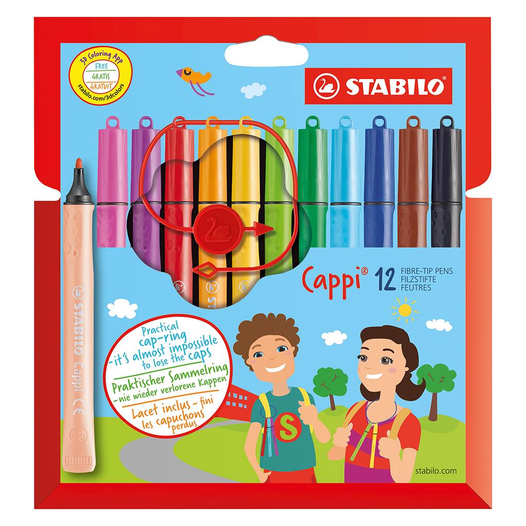 VILTSTIFTEN STABILO CAPPI 12 STUKS