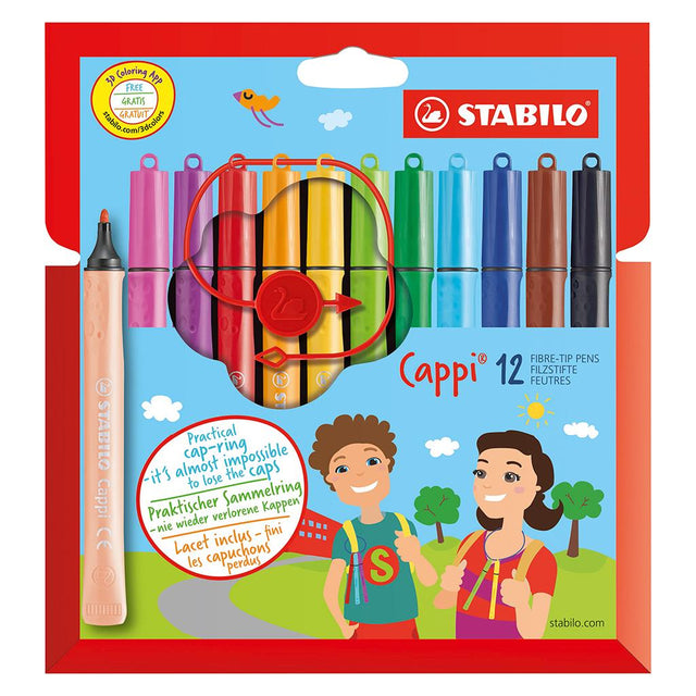 VILTSTIFTEN STABILO CAPPI 12 STUKS