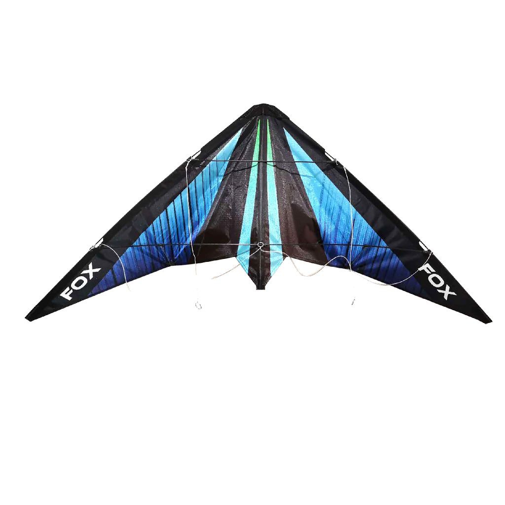 VLIEGER RHOMBUS FOX BLAUW STREEP