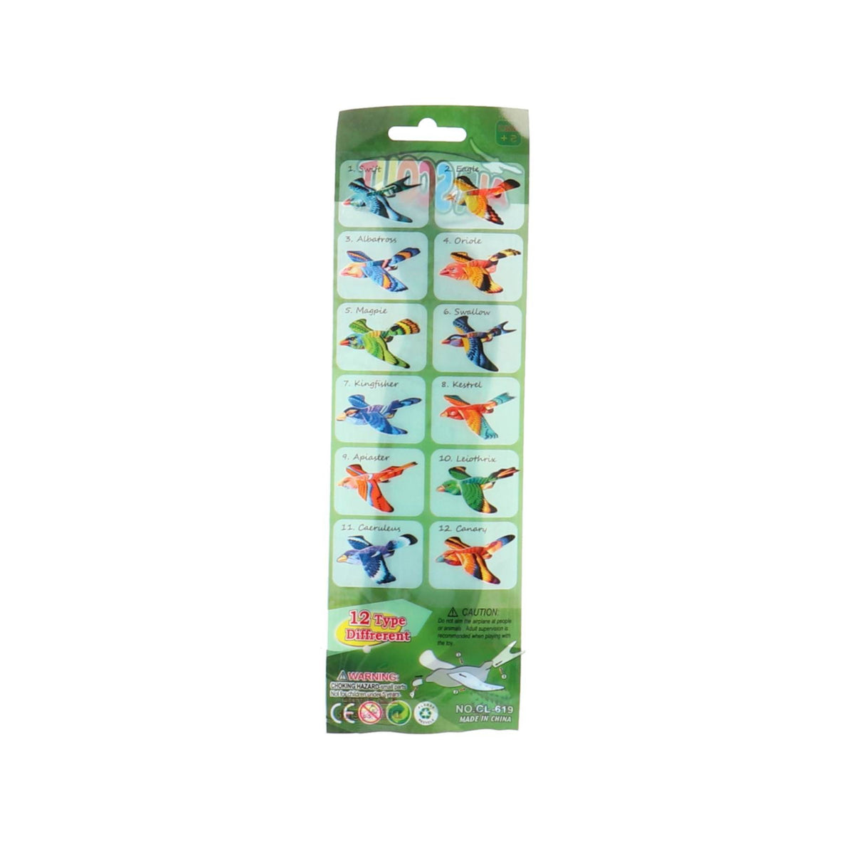 Foam vogel klein assorti18 cm 2