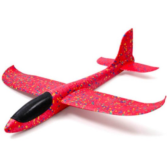 VLIEGTUIG FOAM 48 CM  ROOD