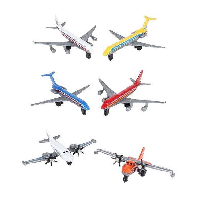 vliegtuigenset 6stuks die cast