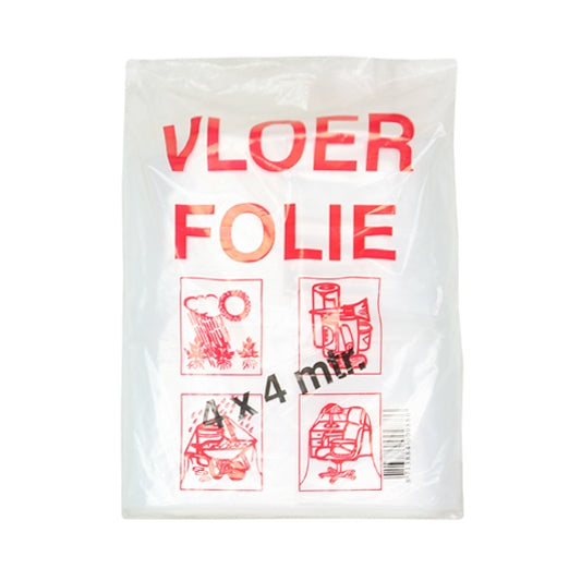 VLOERFOLIE 4X4MTR TRANSPARANT