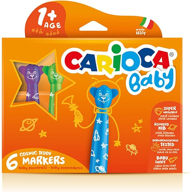 Carioca Baby Teddy Viltstiften  6 stuks 1 jaar