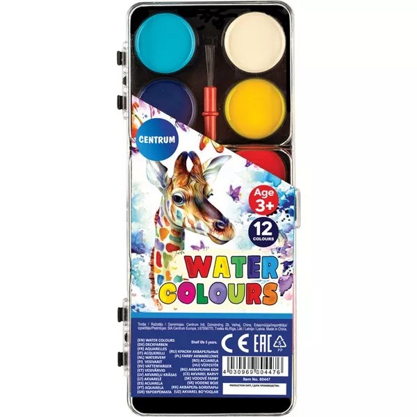 Waterverf doos 12 kleuren