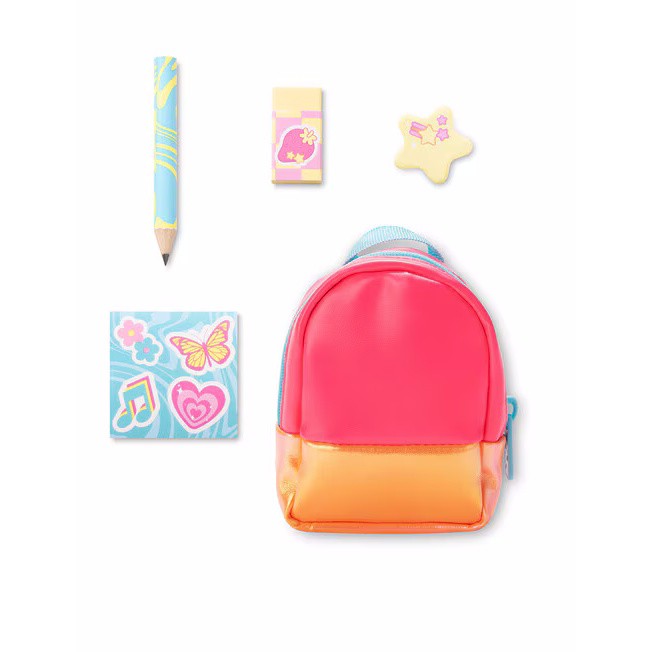 Real Littles neon rugtas stationary rose, oranje neon