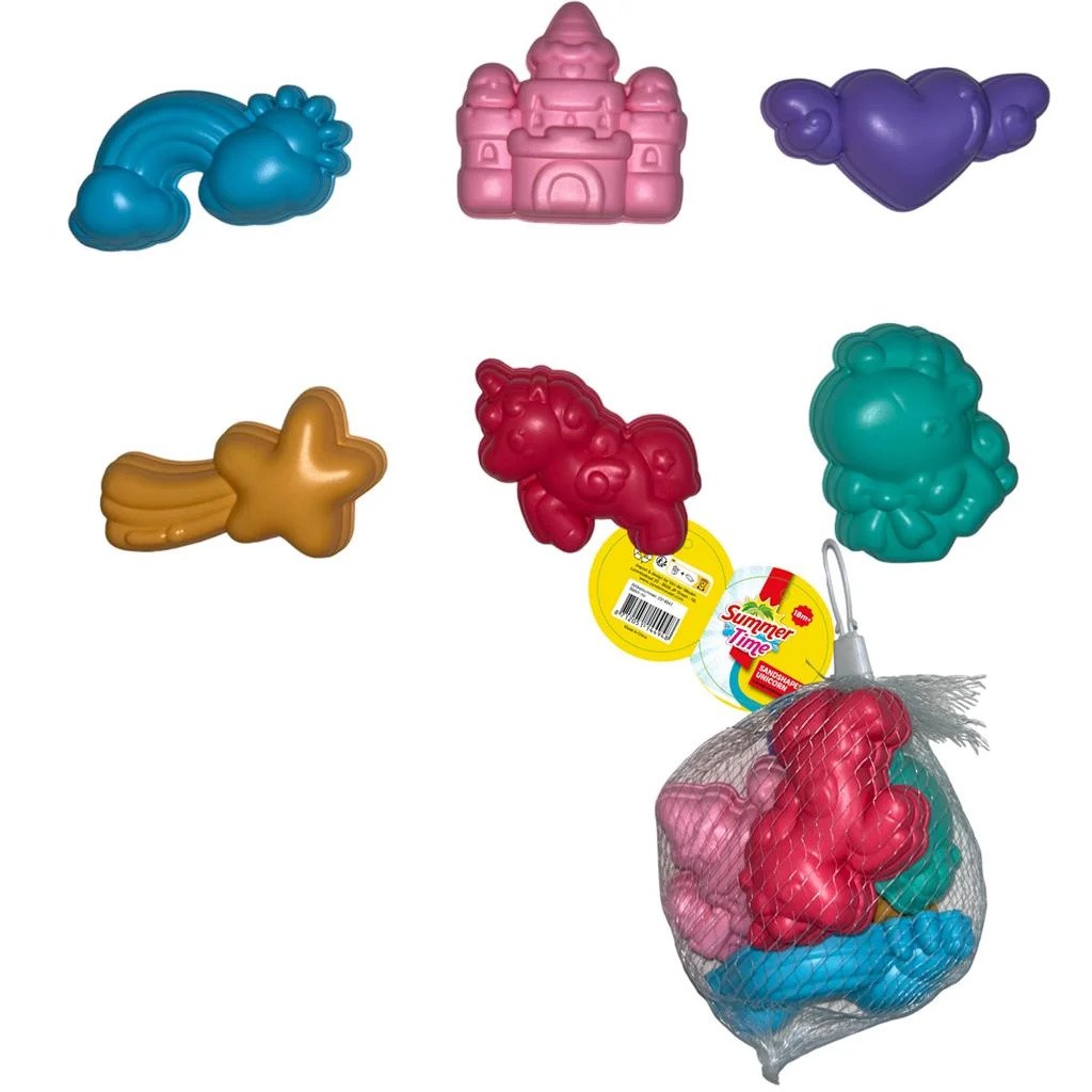 ZANDVORMEN UNICORN   6 DELIG SET